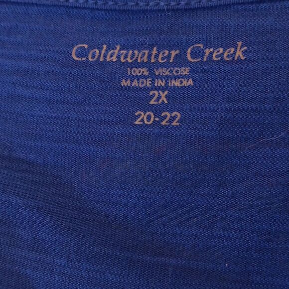 Coldwater Creek Navy Sequined Blouse. Dressy. Cocktail. Party. - Picture 6 of 9